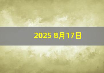 2025 8月17日